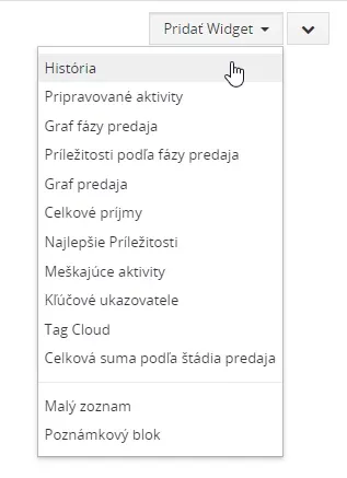 CRM Dashboard - Widgety