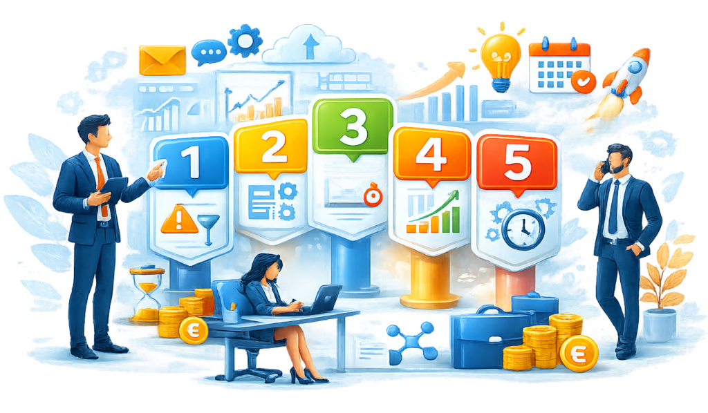 CRM softvér pre obchodný tím – predajný proces