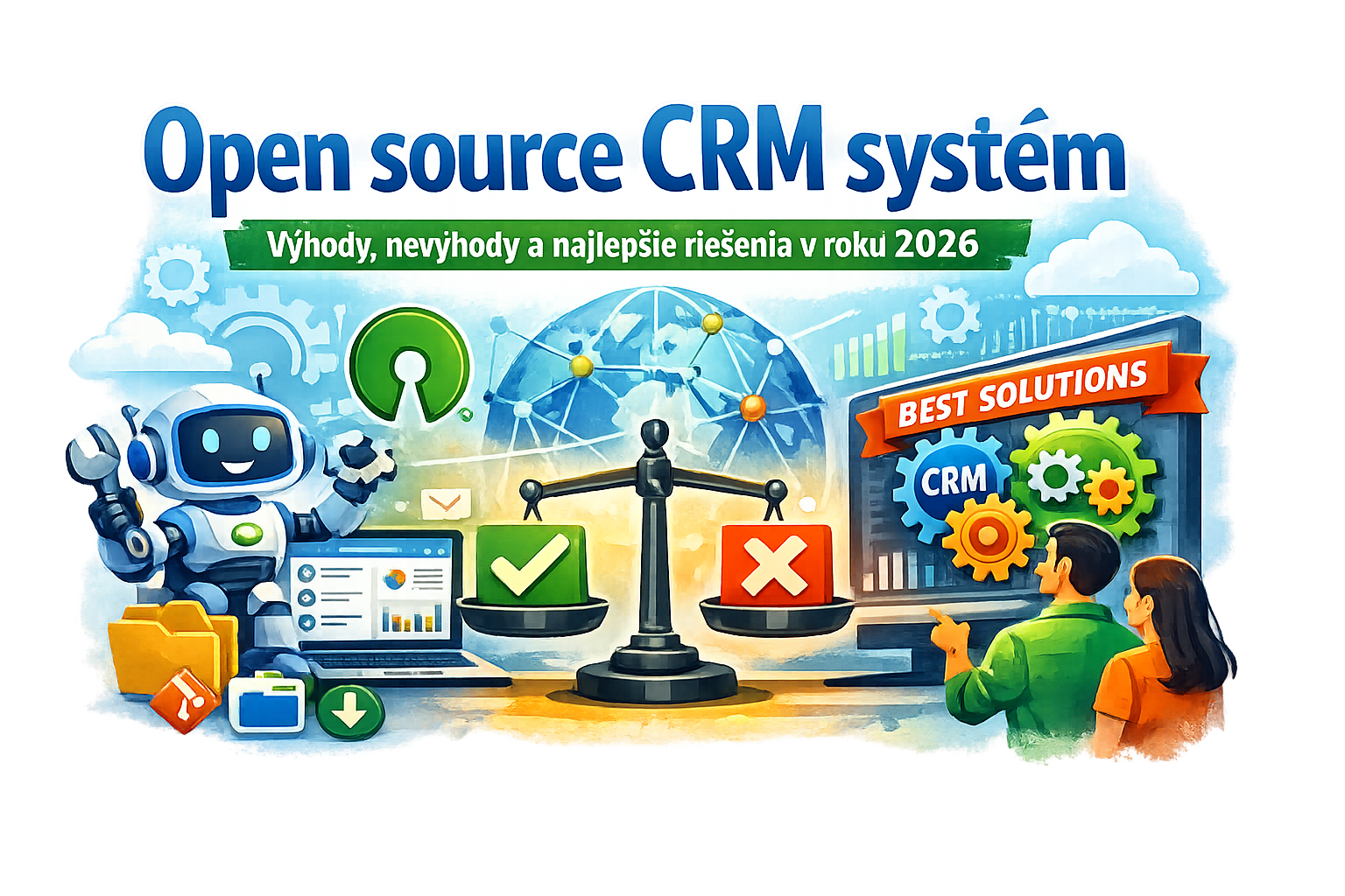Open source CRM systém s porovnaním výhod, nevýhod a najlepších riešení pre firmy v roku 2026